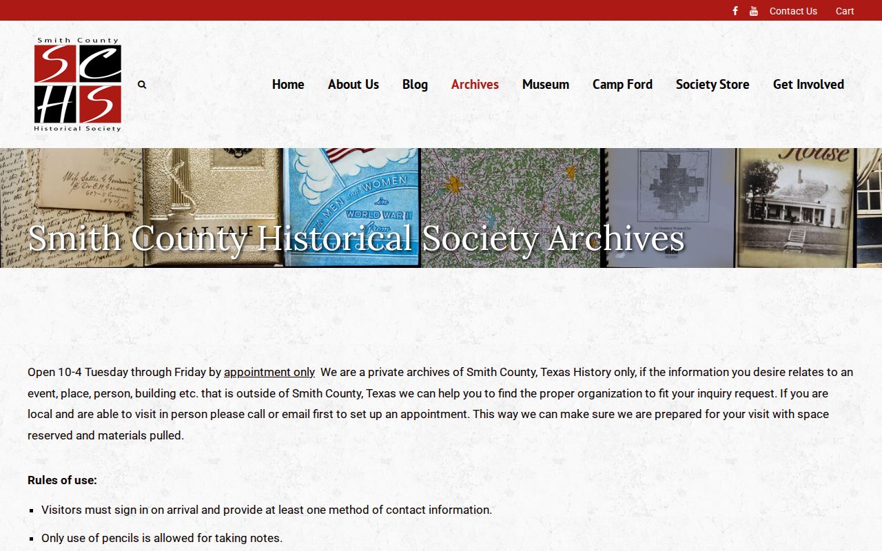 Smith County city directory archive rules and local-history holdings