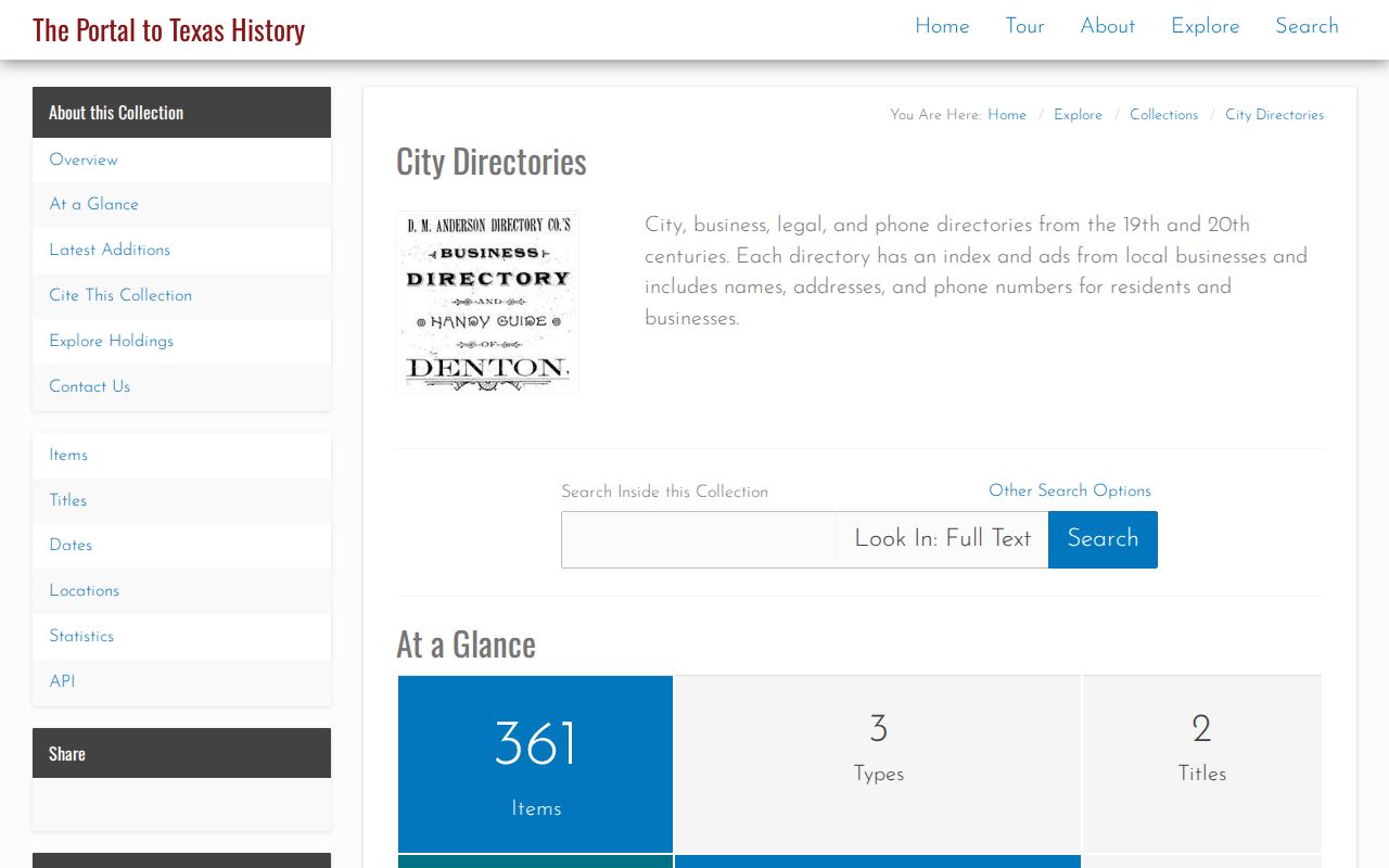 Smith County city directory research through the UNT Portal to Texas History collection
